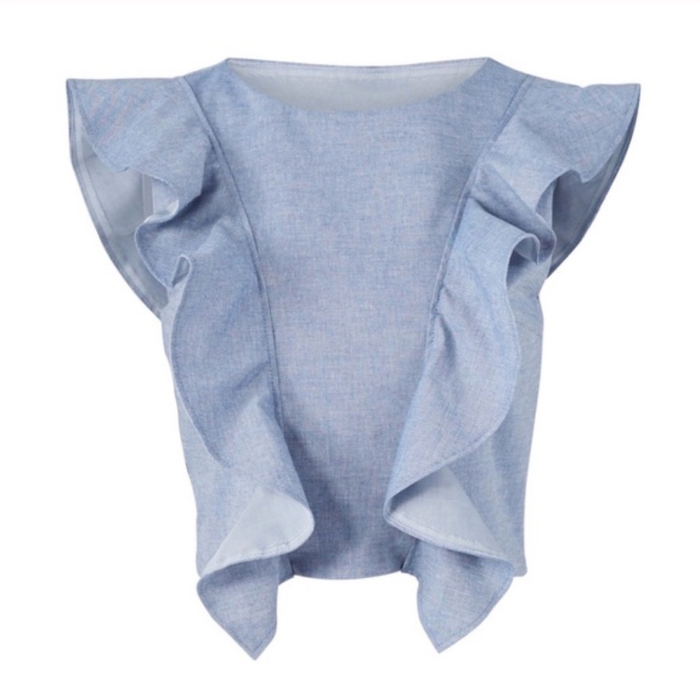 Viva Aviva Magnolia Chambray Top size petite